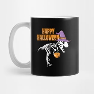 'Skeleton T-Rex Pumpkins' Funny Pumpkin Fall Mug